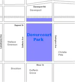 Location of Dovercourt Park