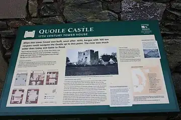 Information board, Quoile Castle, October 2009