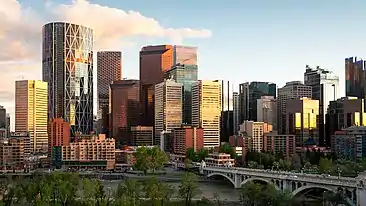 Downtown Calgary seen from the north