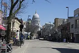 Wisconsin State Capitol viewed from State Street.