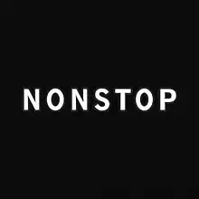 White text reading "NONSTOP" on a black background