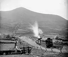 Drung Hill with inspection car likely about 1893