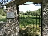 Entrance gate to the old Jewish cemetery in Druya