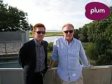 Keanan Duffty with punk impresario Malcolm McLaren.