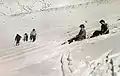 Dunfermline College of Physical Education students skiing in the Cairngorms, 1955