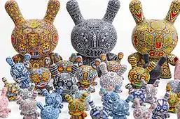 Dunnys covered with huichol art by Arte Marakame.