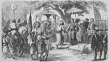 Dupleix meeting the Soudhabar of the Deccan, Murzapha Jung