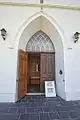 Front door of the church.