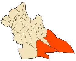 Map of Laghouat Province highlighting Hassi R'Mel District