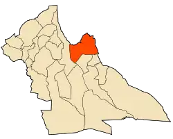 Map of Laghouat Province highlighting Sidi Makhlouf municipality