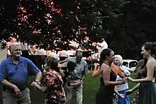 An Arthur Murray dance class at a Municipal Band concert