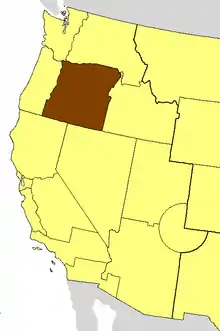 Location of the Diocese of Eastern Oregon