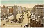 Electric trams in Sackville Street in the early 20th century.