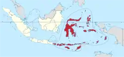 Location of East Indonesia within the United States of Indonesia