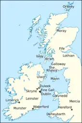 Map of Britain and Ireland