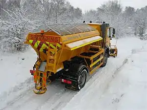 Econ Salt Spreader in use (winter 2009–2010)