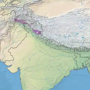 Ecoregion territory (in purple)