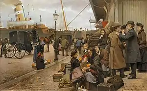 Emigrants at Larsens Plads (1890)