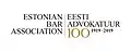 The logo of the centenary of the Estonian Bar Association celebrated in 2019