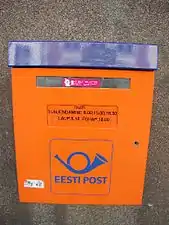 Orange mailbox, Estonia