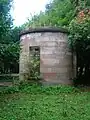 A part of the old walled 'Kitchen Garden'; a Gazebo, a matching partner still exists at the other end towards the Castle Bridge