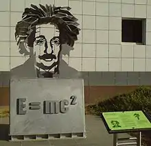 Einstein sculpture in the Science Garden