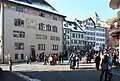 Eis-zwei-Geissebei on the main square at Rathaus Rapperswil (townhall)