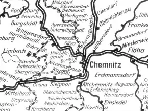 Eisenbahnknoten Chemnitz 1902