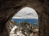 View of the landscape from the cave.