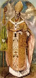 Saint Ildefonsus, Metropolitan Bishop of Toledo (El Greco, ca. 1610-1614)