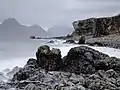 Elgol beach looking north west across Loch Scavaig towards the Cuillin