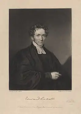 Edward Scobell (1785-1860), vicar and writer - engraved by William Walker (1791-1867), after his wife Elizabeth Walker