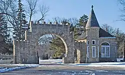 Gate for Elm Lawn Cemetery in Bay City, Bay County