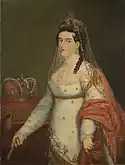 Empress Ana Maria of Mexico with the Crown of the First Mexican Empire