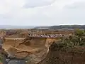 Demonstrators in the mine