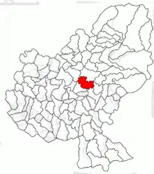 Location in Mureș County