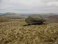 Glacial erratic boulder on Common Fell