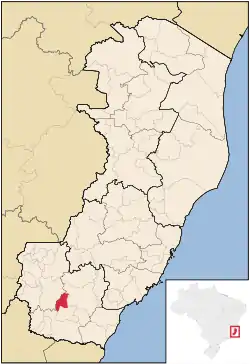 Location of Jerônimo Monteiro