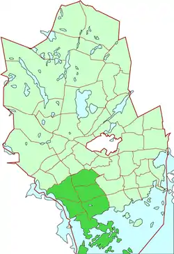 Location of Suur-Espoonlahti within Espoo