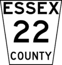 Essex County Road 22 marker, a typical county road marker in Essex County, Ontario.