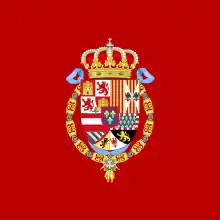 Royal Flag of Spain, from 1710 to 1761