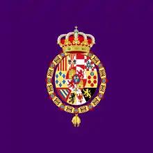 Royal Flag of Spain, from 1833 to 1899