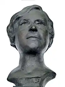 Bronze head of Miss Estelle Stead, exhibited at Wakefield in 1939 (The Hepworth)