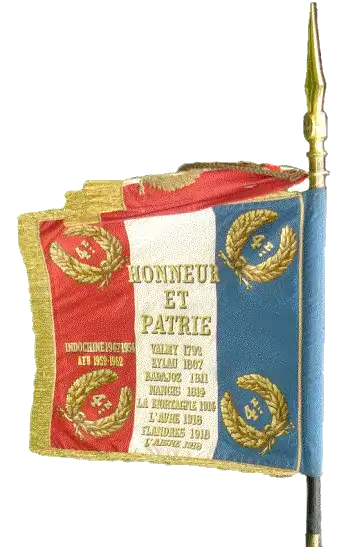 Regimental colors of the 4e Régiment de dragons.