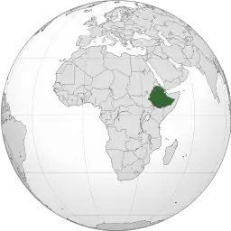 Location of Ethiopia