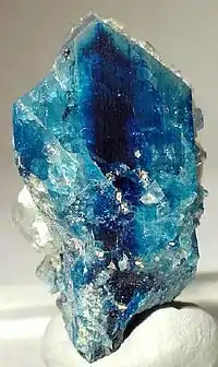 Rich blue Euclase crystal from the Lost Hope Mine, near Mwami, Zimbabwe