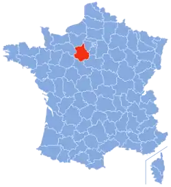 Location of Eure-et-Loir in France