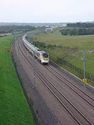 Image 5Credit: Dave Bushell.A Eurostar on High Speed 1 going through the Medway TownsMore about Eurostar... (from Portal:Kent/Selected pictures)