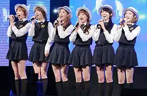 F-ve Dolls in 2013.
(L–R: Hyewon, Hyoyoung, Seunghee, Eunkyo, Yeonkyung, and Nayeon)