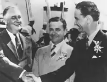 The New Deal was the inspiration for President Lyndon B. Johnson's Great Society in the 1960s: Johnson (on right) headed the Texas NYA and was elected to Congress in 1938